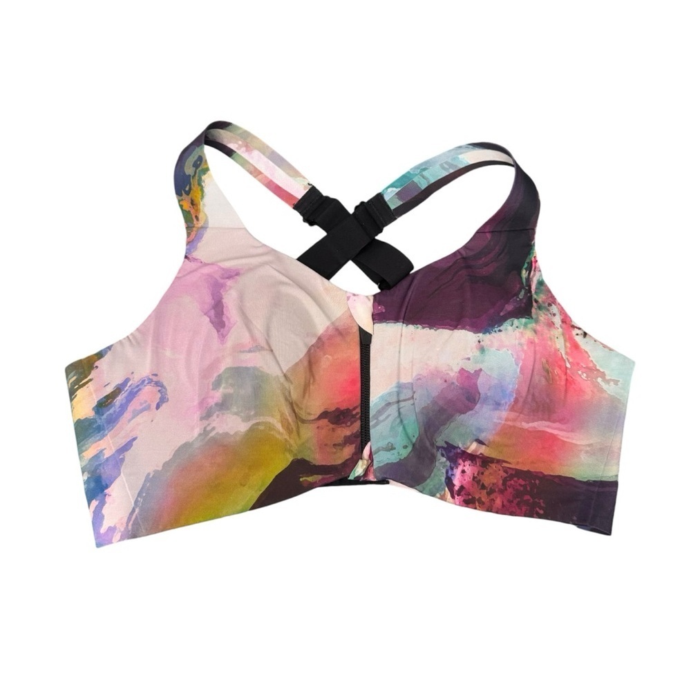 Knix Catalyst Front Zip Sports Bra  Multicolour Size 4 Fits 34C, 32D, 34D - Picture 2 of 11